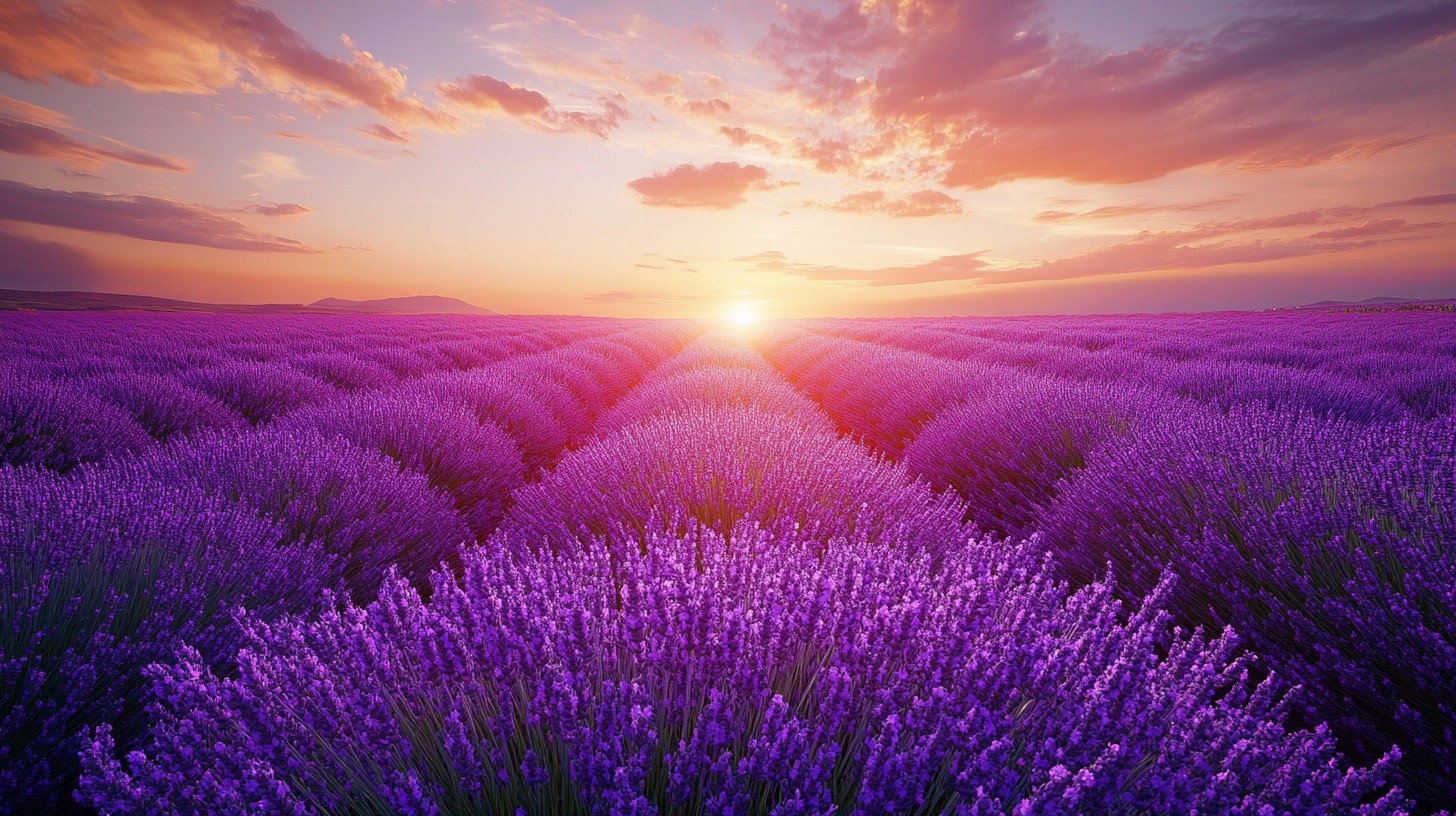 Free Lavender Field Sunset Image - Lavender, Sunset, Field | Download ...