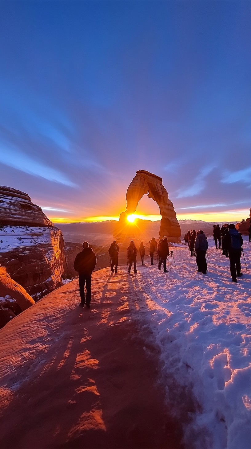 Archade View Free Sunset Arch View Image - Sunset, Arch, Tourists | Download at ...