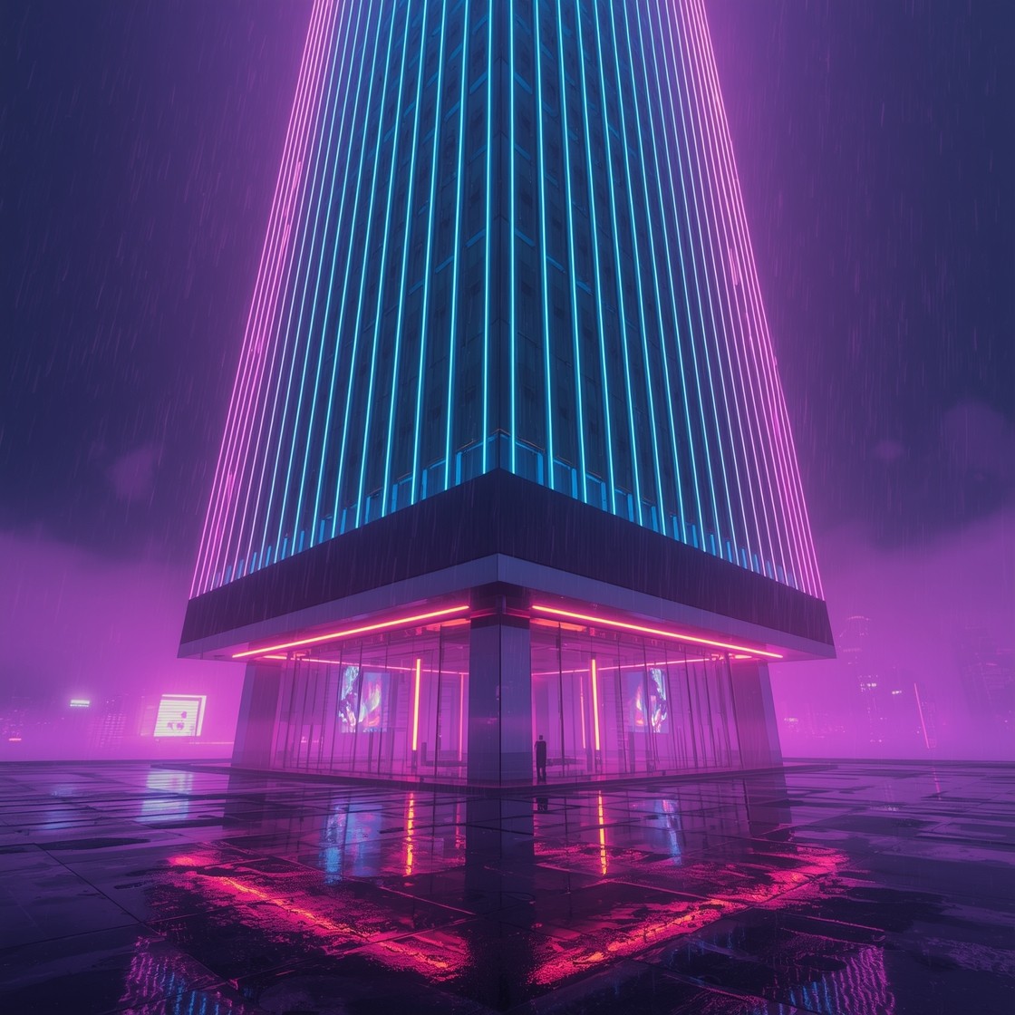 Free Neon Cyberpunk Tower Image - Cyberpunk, Skyscraper, Neon ...