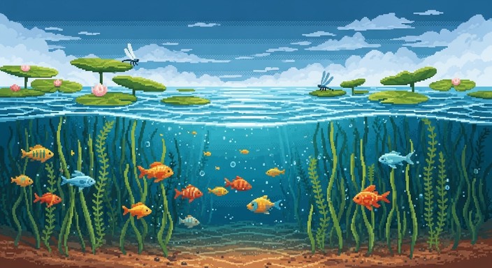 Free Underwater Pixel Paradise Photo - Pixel, Lake, Ecosystem ...