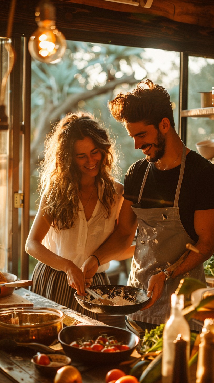 Free Cooking Together Joyfully Image - Cooking, Couple, Kitchen ...