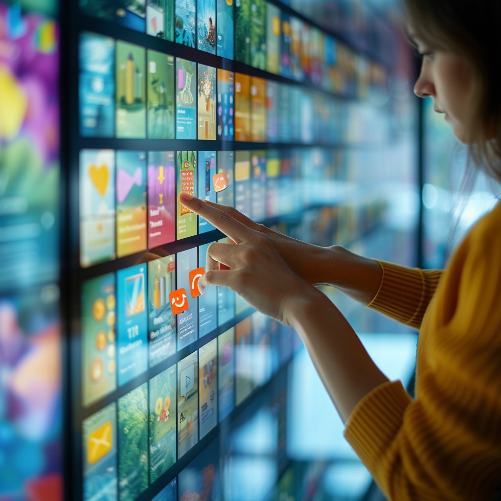 Free Interactive Display Browsing Image - Woman, Touchscreen ...