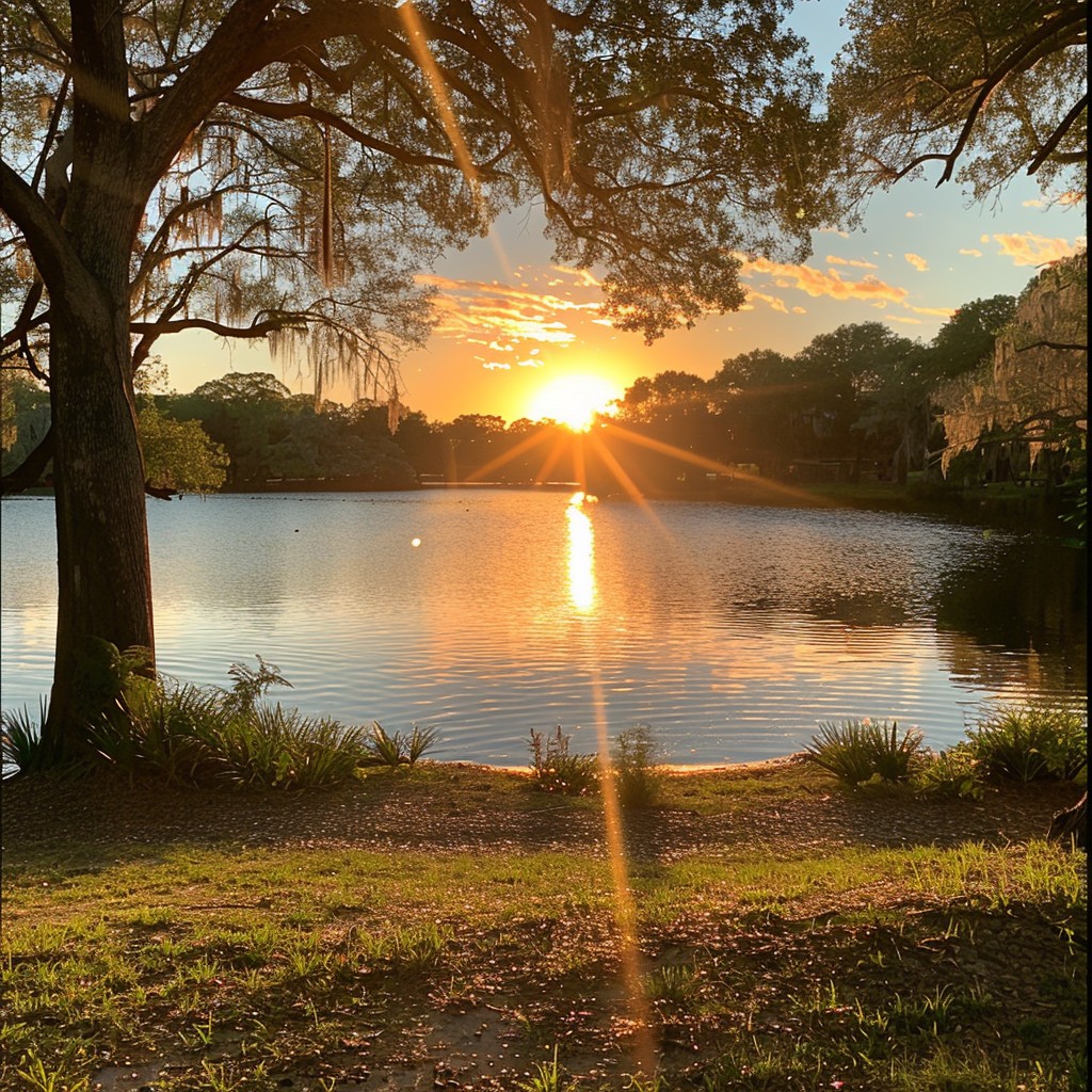 Free Sunset over lake Image - Sunset, Lake, Nature | Download at StockCake