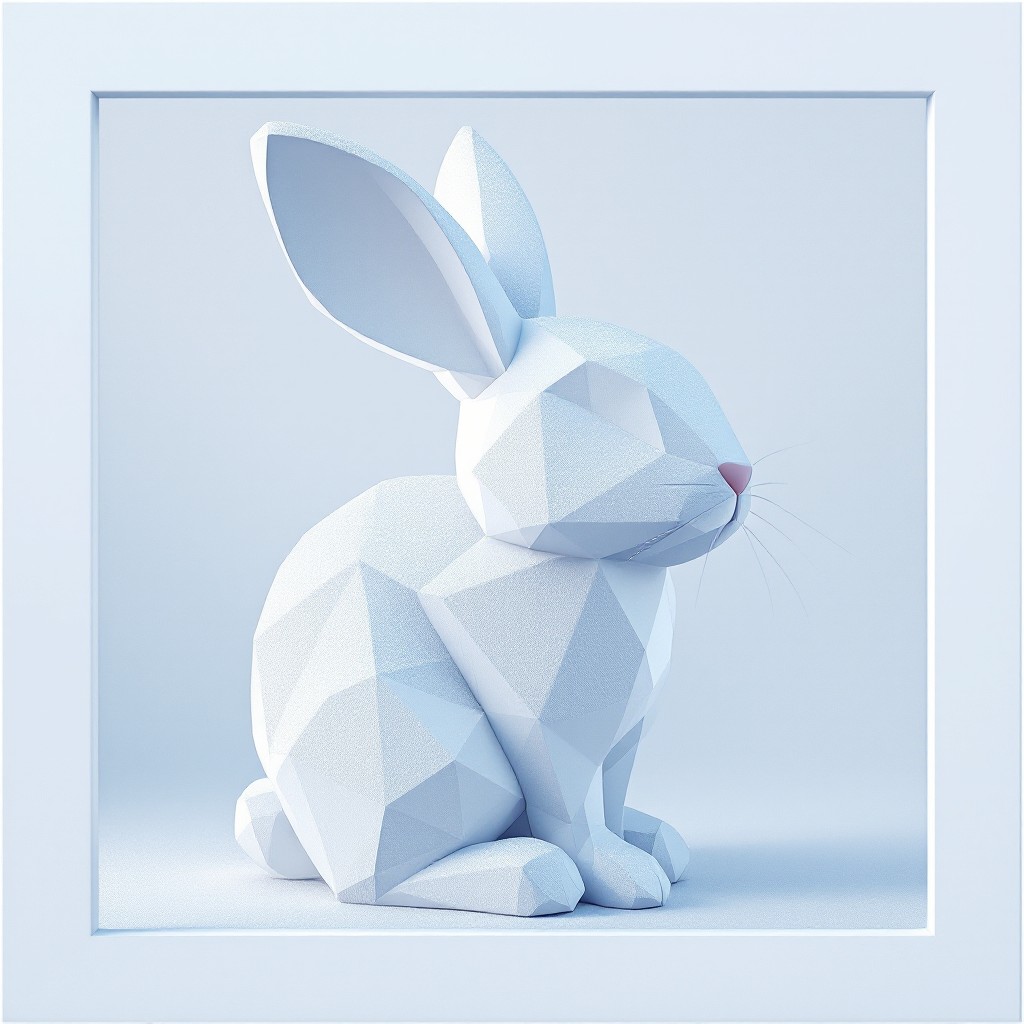 Geometric Glass Rabbit Free Geometric Winter Rabbit Image - Geometric, Rabbit, Bunny ...