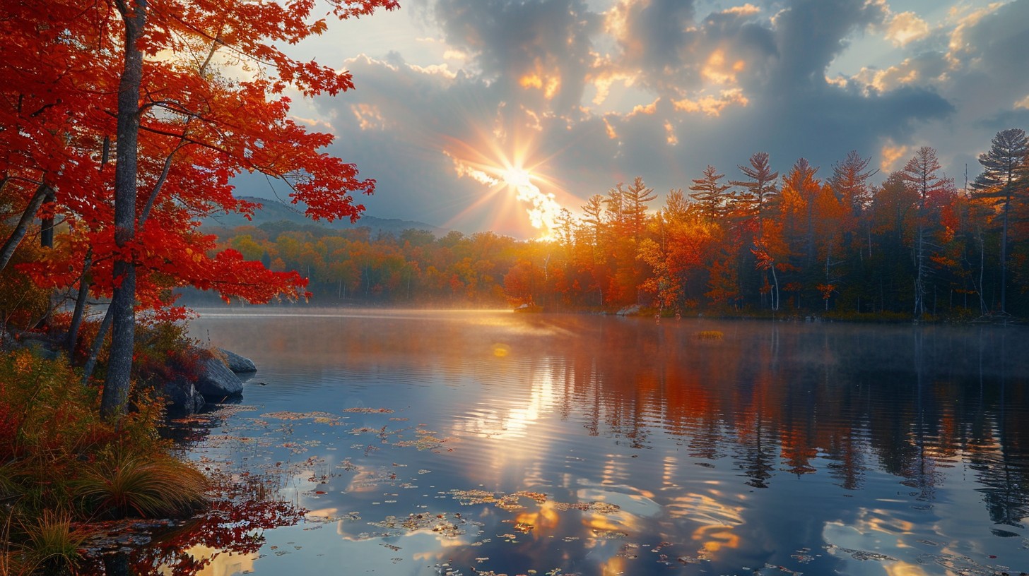 Free Autumn Lake Sunset Image - Autumn, Sunset, Lake | Download at ...