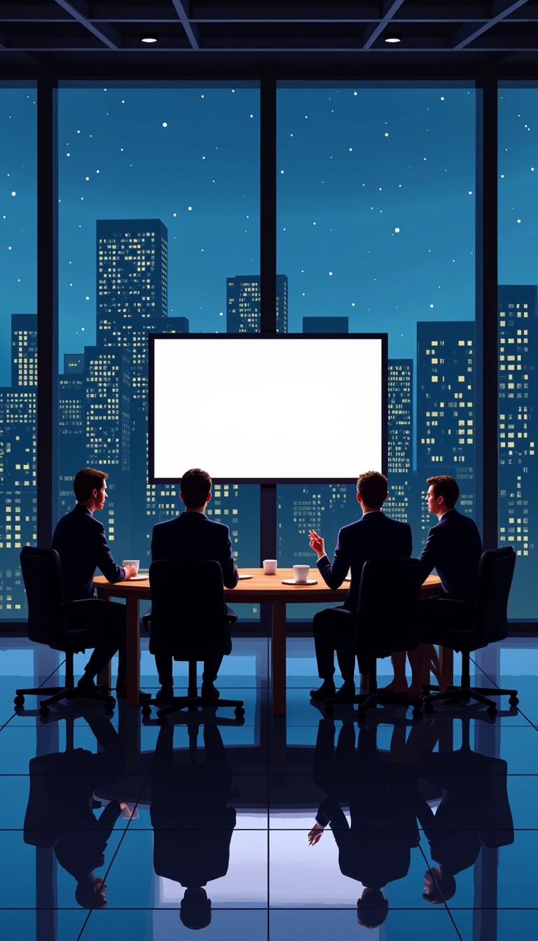 Middle Session Images Free Midnight Strategy Session Image - Corporate, Meeting, Cityscape ...