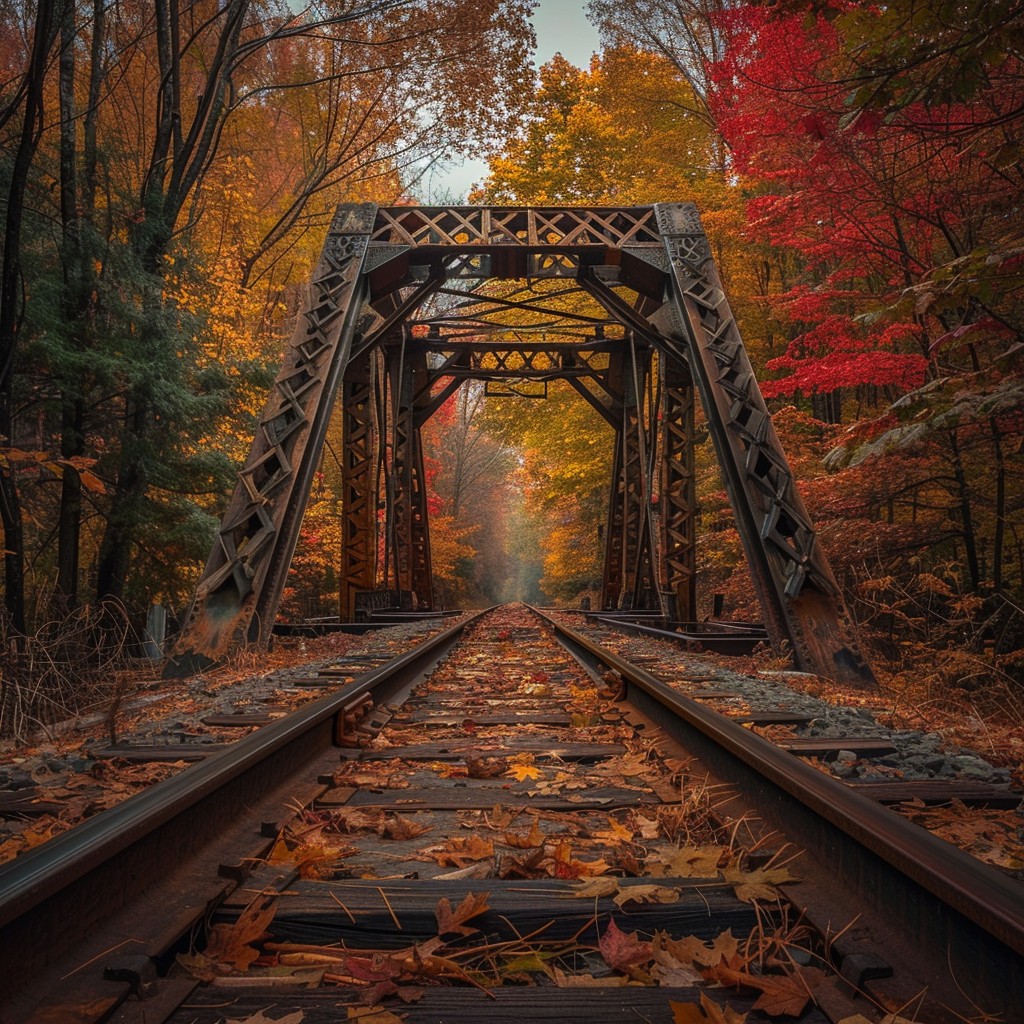 Free Autumn Railway Bridge Image - Autumn, Fall, Bridge | Download at ...