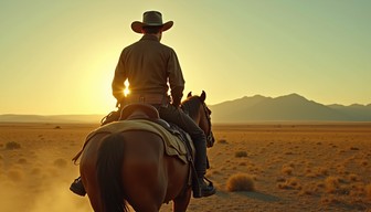 Free Lone Cowboy Silhouette Image - Cowboy, Western, Sunset | Download ...