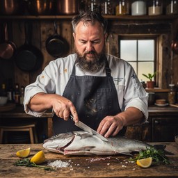 Free Chef Fillets Fish Image - Chef, Cooking, Fish | Download at StockCake