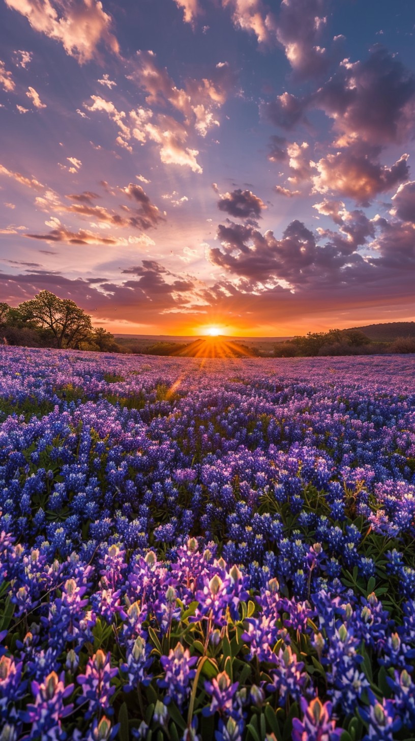 Free Sunset Blooming Field Image - Sunset, Flowers, Purple | Download ...