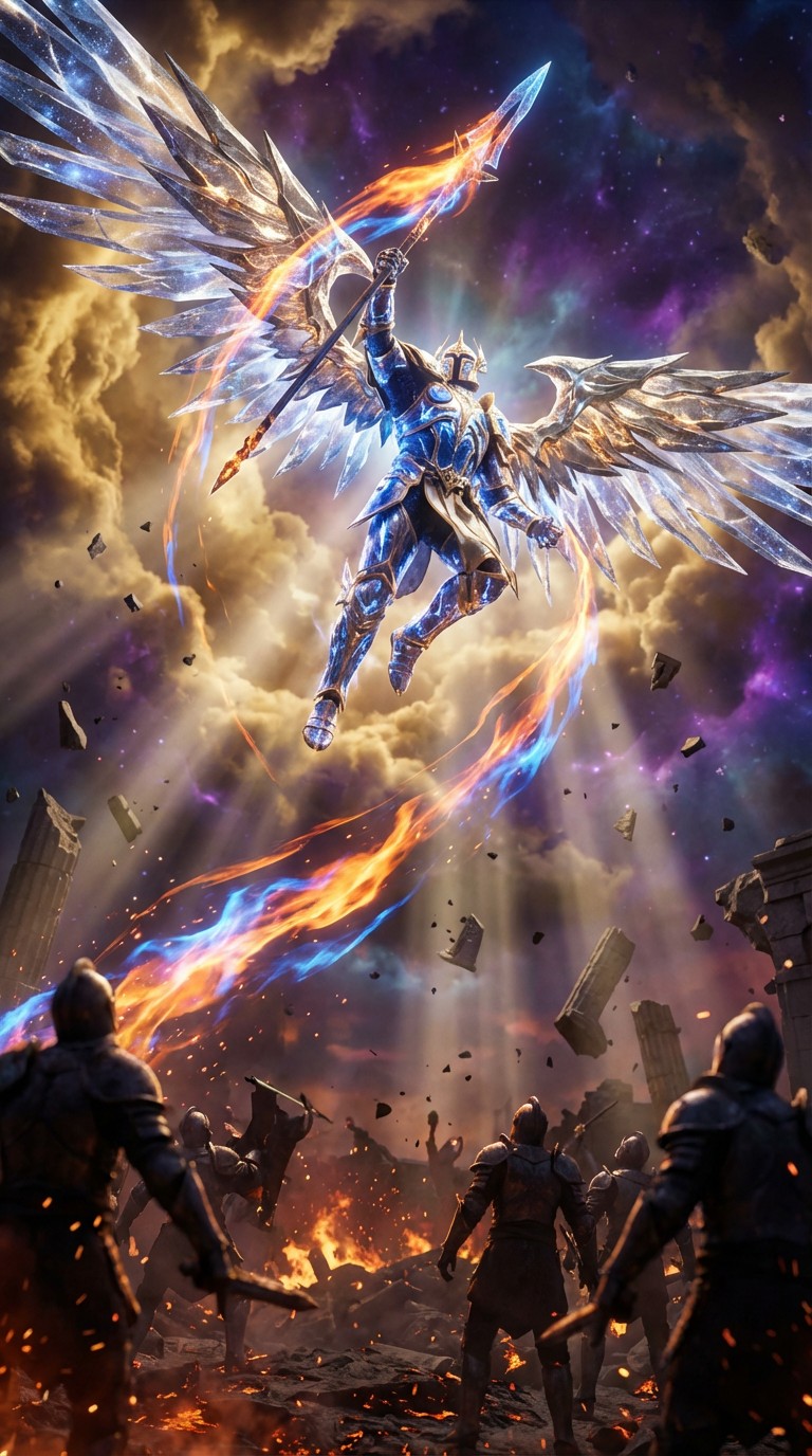 Free Celestial Warrior Ascending Image - Warrior, Wings, Fantasy ...