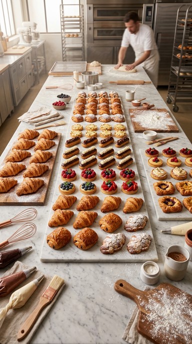 Free Baker's Morning Creation Image - Pastries, Croissants, Bakery ...