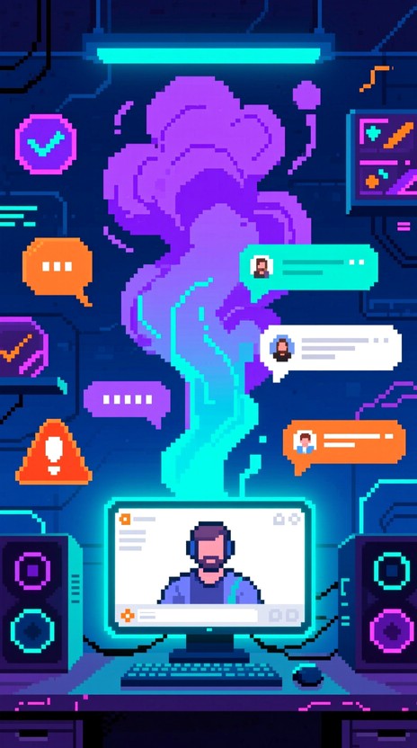 Free Digital Stream Rising Photo - Cyberpunk, Pixel, Streamer ...