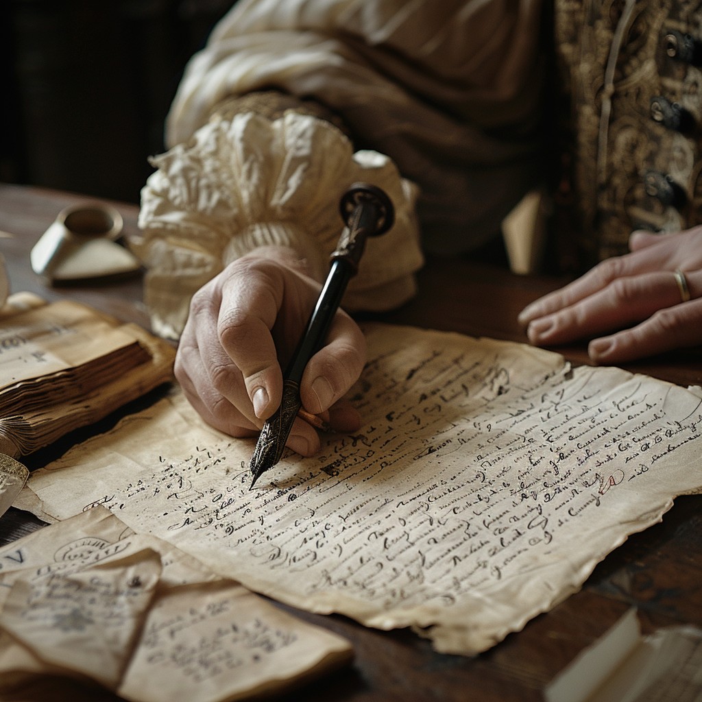 Free Historical Writing Scene Image - Writing, Quill, Parchment ...