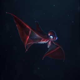 Vampire Squid Glowing Eyes