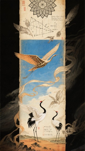 Free Flight Through History Image - Cranes, Flight, Scroll | Download ...