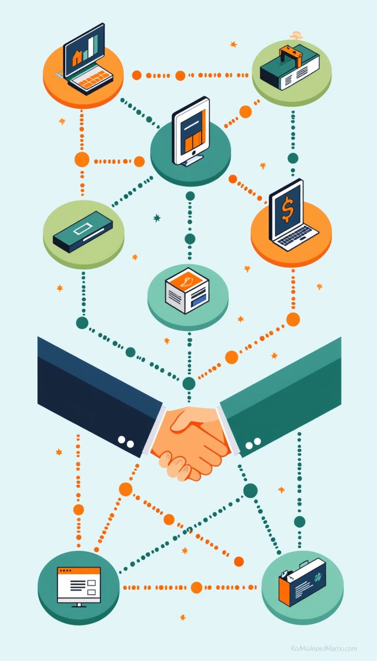 Free Connected Commerce Ecosystem Image - Business, Network, Handshake ...