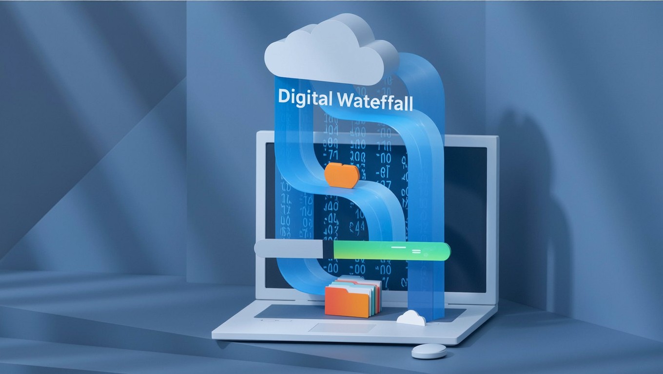 Free Digital Waterfall Flow Image - Download, Cloud, Data | Download at ...