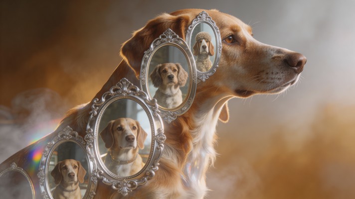 Dog Reflection Drawing Free Reflective Canine Soul Image - Dog, Canine, Mirror | Download at ...