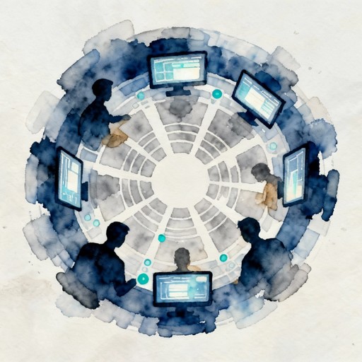 Free Digital Command Hub Image - Watercolor, Illustration, Technology ...