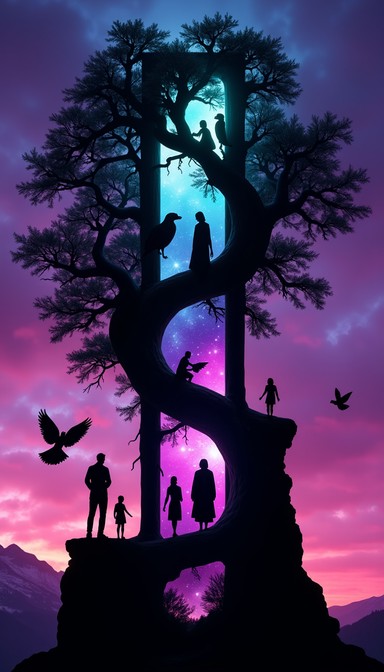 Free Magical Cosmic Silhouettes Image - Silhouettes, Twilight ...