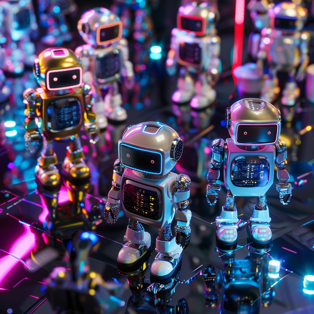 Color Changing Robot Free Colorful Robot Gathering Image - Robots, Neon, Technology ...