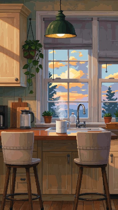 Free Cozy Kitchen Sunrise Photo - Pixel, Kitchen, Morning | Download at ...