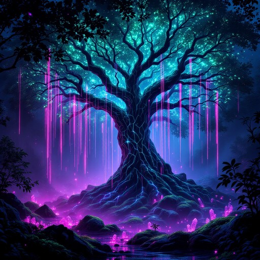 Free Neon Forest Glow Image | Download at StockCake