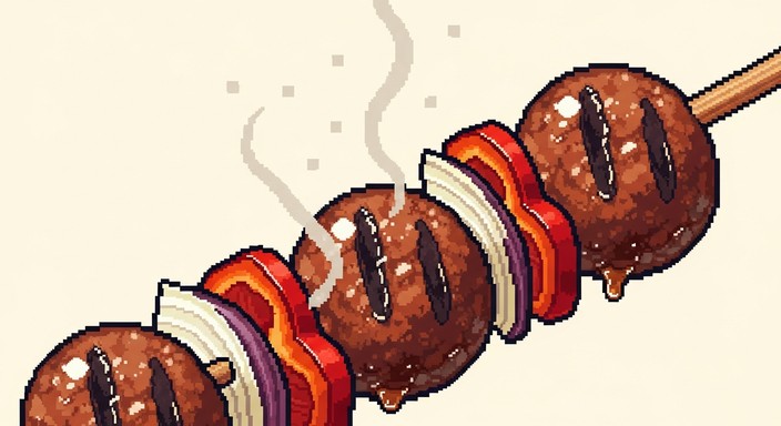 Free Pixelated Grilled Meatballs Photo - Pixel, Kebab, Meatballs ...