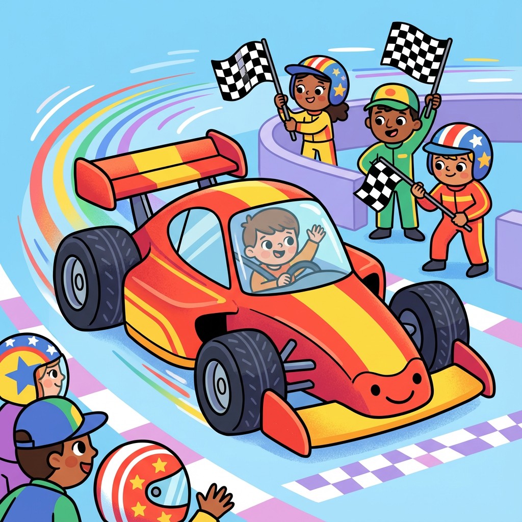 Free Racing Team Fun Image - Racing, Children, Illustration | Download ...