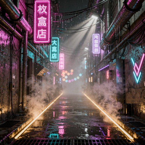 Free Neon Cyberpunk Alley Image - Cyberpunk, Neon, Alley | Download at ...