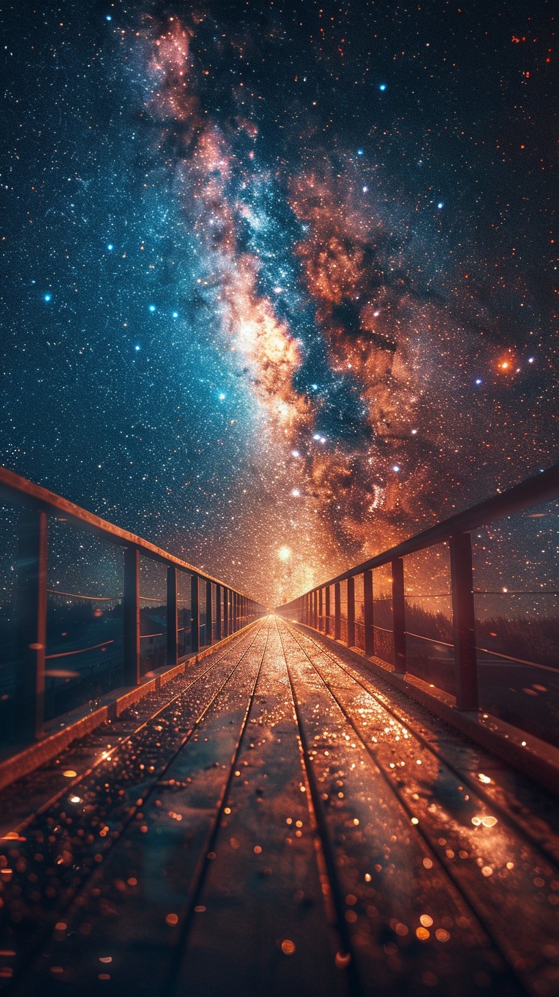 Free Starry Night Bridge Image - Stars, Milky Way, Galaxy | Download at ...