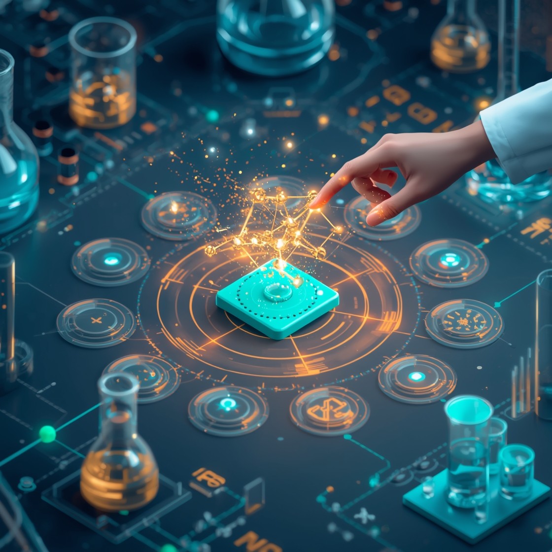 Free Science Meets Technology Image - Laboratory, Science, Holographic ...