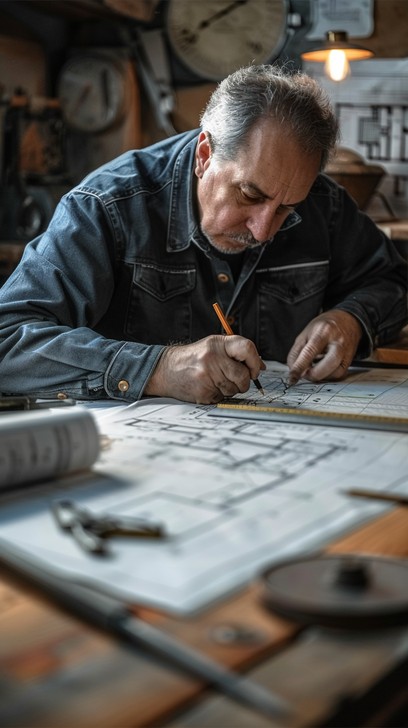 Free Architect drafting plans Image - Architect, Drafting, Elderly ...