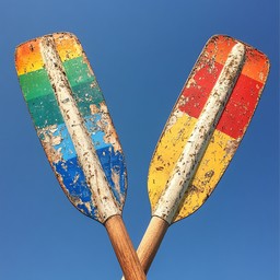 Free Colorful kayak paddles Image - Kayaking, Paddles, Colorful ...