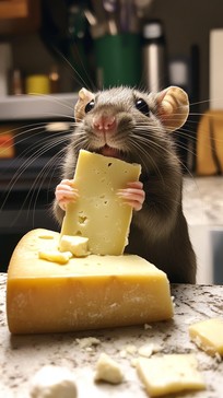 Parmesan Rats Free Rat holding cheese Image - Rat, Cheese, Kitchen | Download at ...