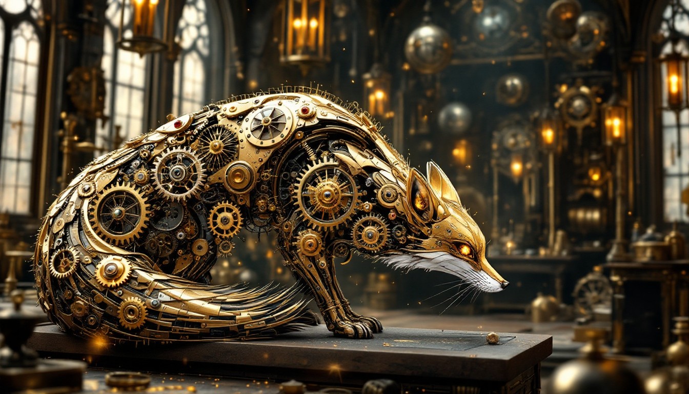 Free Clockwork Fox Masterpiece Image - Steampunk, Clockwork, Mechanical ...