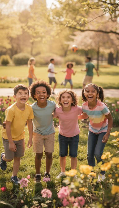 Kids Girl Spring Free Joyful Spring Playtime Image - Children, Kids, Diverse | Download ...