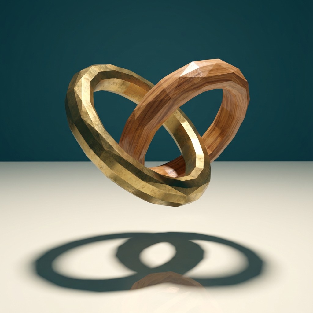 Free Interlocking Ring Sculpture Image - Sculpture, Rings, Gold ...