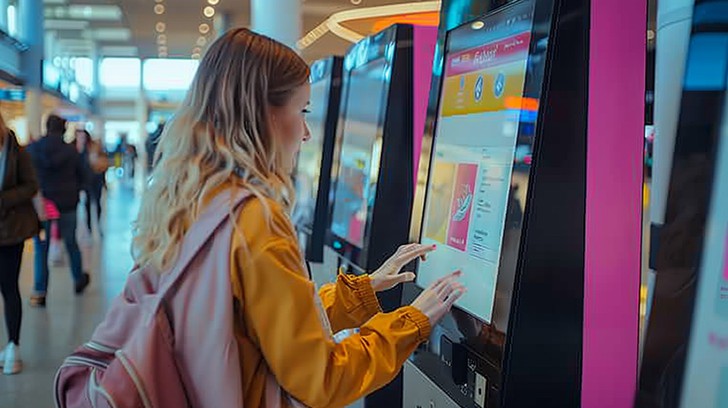Free Ordering at Kiosk Photo - Woman, Kiosk, Ordering | Download at ...