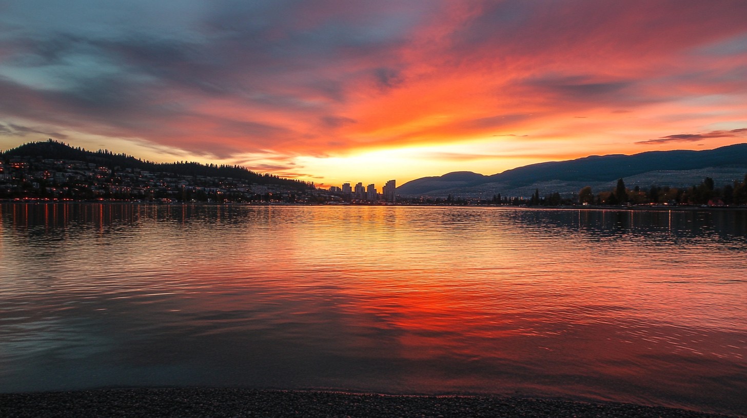 Free Sunset over lake Image - Sunset, Skyline, Water | Download at ...