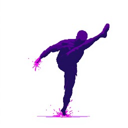 Kick Visuals Free Neon Kick Power Image - Pixel, Martial, Neon | Download at StockCake