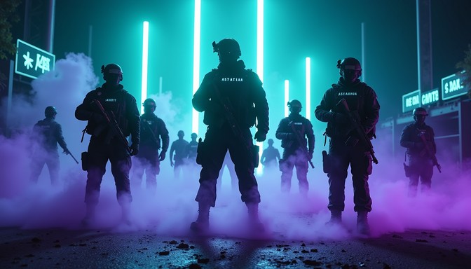 Free Neon Tactical Squad Image | Download at StockCake