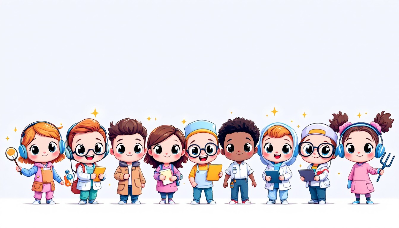 Free Chibi Career Lineup Image - Chibi, Illustration, Vector | Download ...