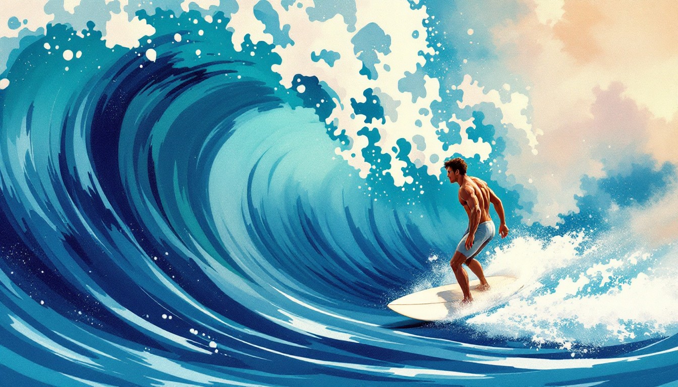 Wave Free Ridesrs Free Ocean Wave Rider Image - Surfer, Wave, Ocean | Download at StockCake