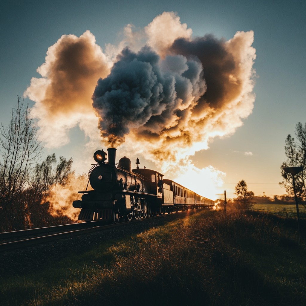 Free Sunset Steam Train Image - Train, Sunset, Smoke | Download at ...