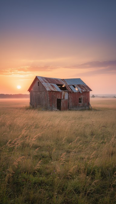 Free Sunset Barn Solitude Image - Barn, Sunset, Field | Download at ...