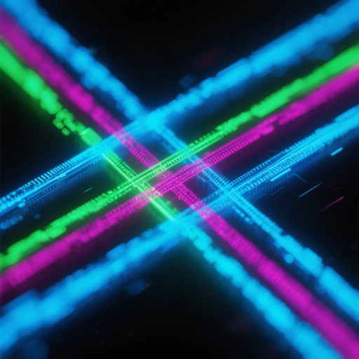Free Neon Data Streams Image - Neon, Digital, Stripes | Download at ...