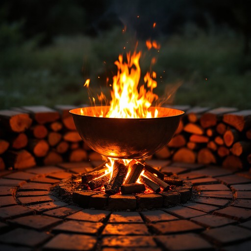 Free Glowing Copper Fire Image - Firepit, Copper, Flames | Download at ...