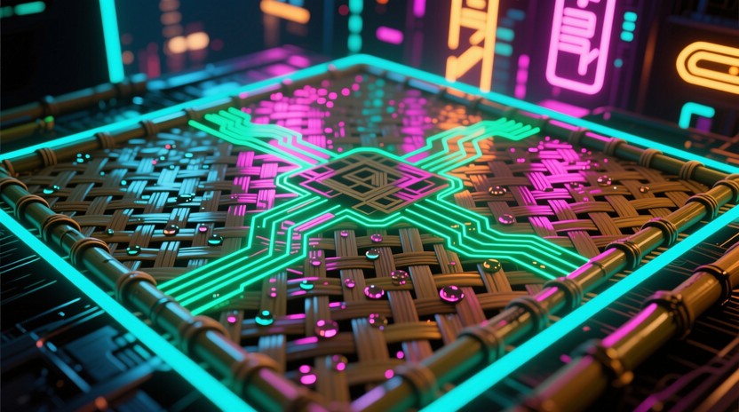 Free Organic Circuit Fusion Image - Cyberpunk, Bamboo, Neon | Download ...